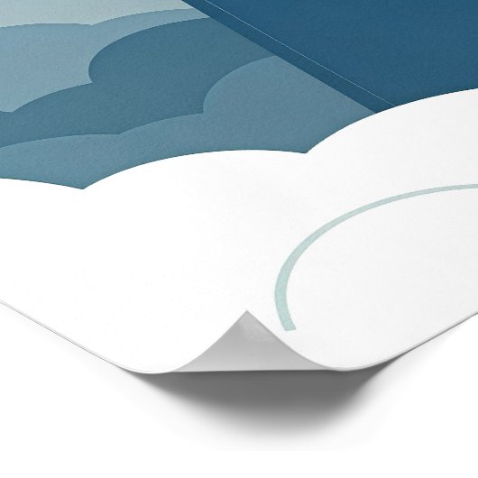 Minimalistisch succes Mountain Motivatie Poster (Hoek)