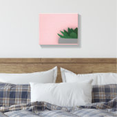 Minimalistisch succulent canvas afdruk (Insitu (Slaapkamer))