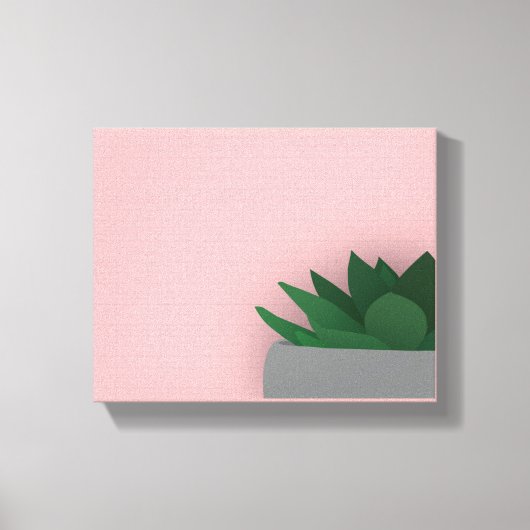 Minimalistisch succulent canvas afdruk (Voorkant)