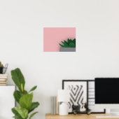 Minimalistisch succulent poster (Thuiskantoor)