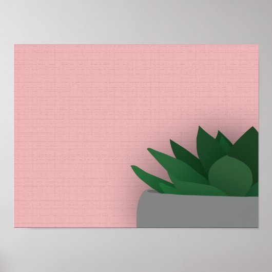Minimalistisch succulent poster (Voorkant)