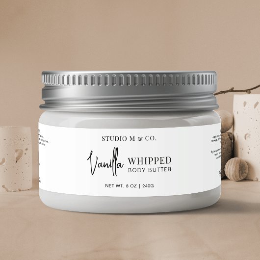 Minimalistisch Suiker Scrub Body Butter Jar Wrap L Waterfles Etiket