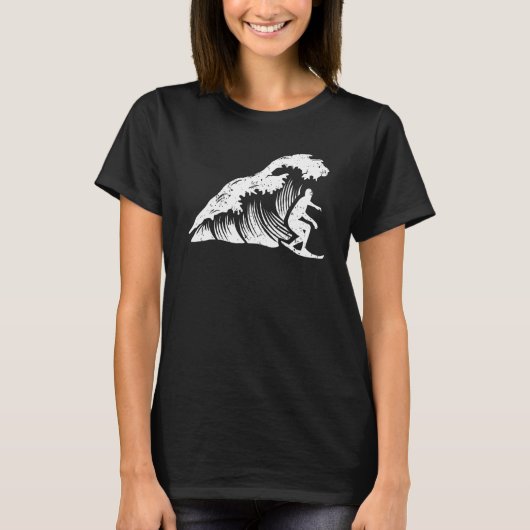 Minimalistisch Surf de Grote Golf T-shirt (Voorkant)