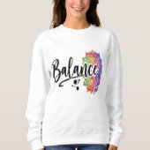 Minimalistisch sweatshirt met 'balans' - Vind uw h (Voorkant)