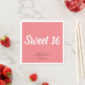 Minimalistisch Sweet 16 Party Napkins Servet (Insitu)