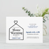 Minimalistisch Sweet Home Housewarming Party Kaart (Staand voorkant)