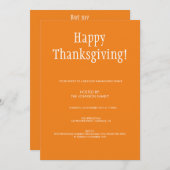 Minimalistisch Sweet Potato Pie Thanksgiving Diner Kaart (Voorkant / Achterkant)