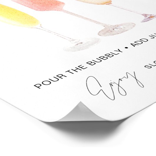 Minimalistisch symbool voor minimosa-balk HARLOW Poster (Hoek)