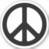 Minimalistisch symbool voor zwart-wit en zwart-wit sticker (Voorkant)