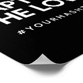 Minimalistisch symbool voor zwarte en witte hashta poster (Hoek)