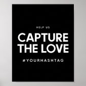 Minimalistisch symbool voor zwarte en witte hashta poster (Voorkant)