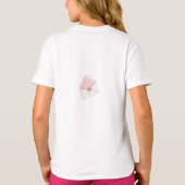Minimalistisch T-shirt met envelop en roze hart (Achterkant)