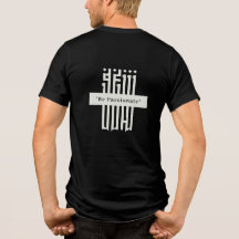 Minimalistisch T-shirt met typografie in het zwart