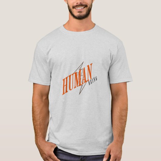 Minimalistisch T-shirt voor 'Human Being' van de m (Voorkant)