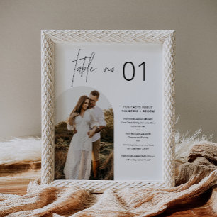 Minimalistisch tabelnummer bij HARLOW met vette fe Poster