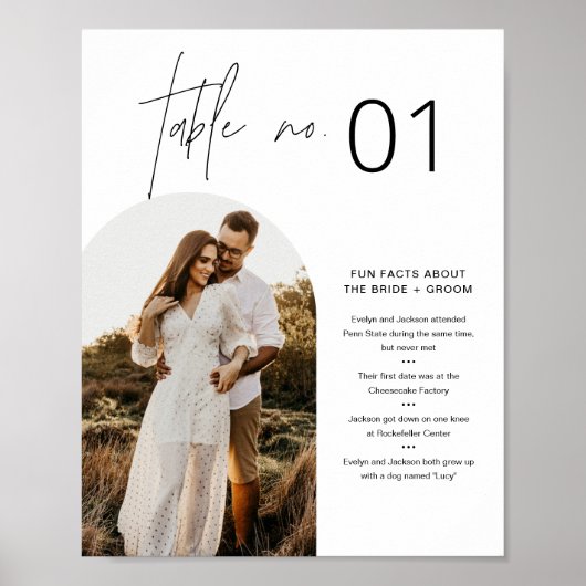 Minimalistisch tabelnummer bij HARLOW met vette fe Poster (Voorkant)