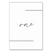 Minimalistisch tabelnummer kaart (Voorkant)