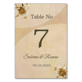 Minimalistisch tabelnummer kaart