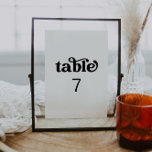 Minimalistisch tabelnummer voor retro<br><div class="desc">Dit is een moderne retro tafel nummer sjabloon met een 70s geïnspireerde lettertype koppeling. ALLE lettertypen* en kleuren kunnen worden bewerkt (het woord "tabel" kan niet worden getypt) // Voor overeenkomende items gaat u naar het "CHARLI"-collectie in de winkel van Oprecht door Nicole Zazzle. * Als u van dit ontwerp...</div>