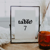 Minimalistisch tabelnummer voor retro