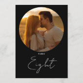 minimalistisch tabelnummer voor script in zwart-wi kaart (Achterkant)