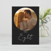 minimalistisch tabelnummer voor script in zwart-wi kaart (Staand voorkant)