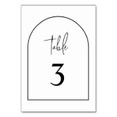 Minimalistisch tabelnummer zwart-wit, modern kaart (Achterkant)