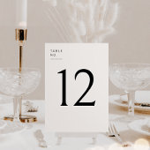 Minimalistisch Tafelnummer Bruiloft Zitplaatsen Ka