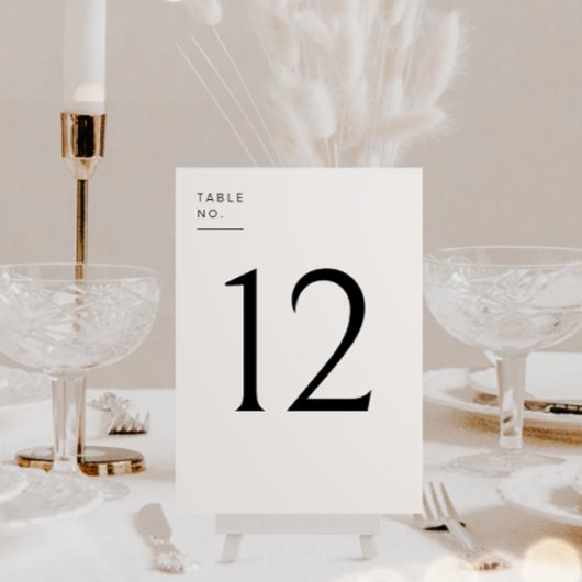 Minimalistisch Tafelnummer Bruiloft Zitplaatsen Ka