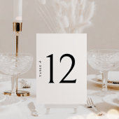 Minimalistisch Tafelnummer Bruiloft Zitplaatskaart