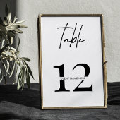 Minimalistisch tafelnummer Gala Dinner Business Ev
