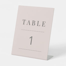 Minimalistisch Tafelnummer | Warm Blozen Reclamebord Met Voetstuk