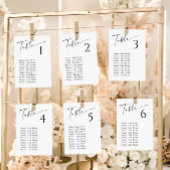 Minimalistisch tafelnummer Zitkaart Eenvoudige Kaa