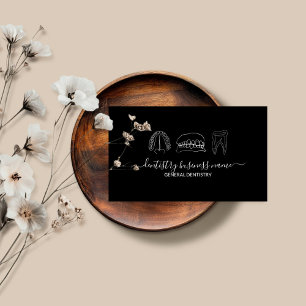 minimalistisch tandheelkundige tandheelkundige tan visitekaartje