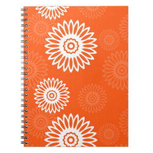 Minimalistisch tangerine sinaasappel daisy bloemen notitieboek