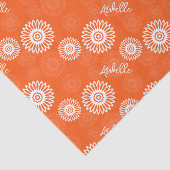 Minimalistisch tangerine sinaasappel daisy bloemen tissuepapier (Detail)