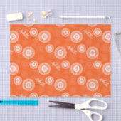 Minimalistisch tangerine sinaasappel daisy bloemen tissuepapier (Craft)