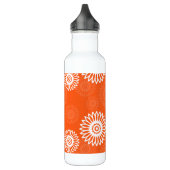 Minimalistisch tangerine sinaasappel daisy bloemen waterfles (Links)