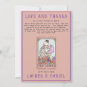 Minimalistisch tarot skelet paar dank u kaart (Voorkant)