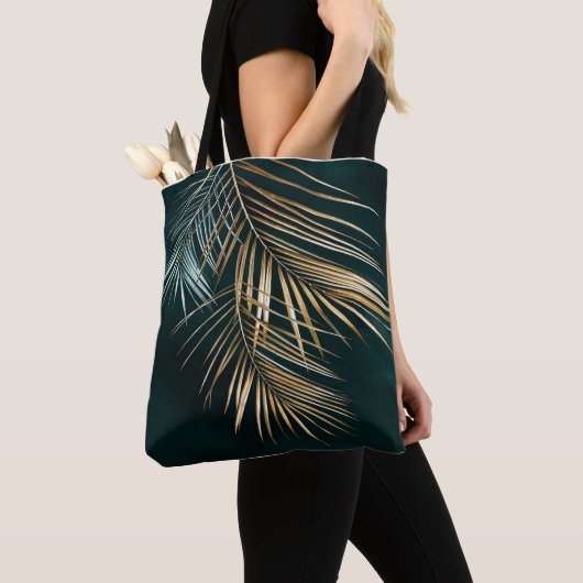Minimalistisch Tas met Modern Nordic Leaf Canvas P (Dichtbij)