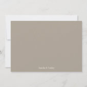 Minimalistisch Taupe Bruin Elegant Huwelijk Custom Bedankkaart (Voorkant)