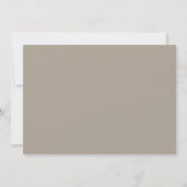 Minimalistisch Taupe Bruin Elegant Huwelijk Custom Bedankkaart (Achterkant)