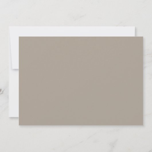 Minimalistisch Taupe Bruin Elegant Huwelijk Custom Bedankkaart (Achterkant)
