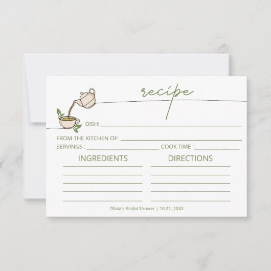 Minimalistisch Tea Party Vrijgezellenfeest Recept (Voorkant)