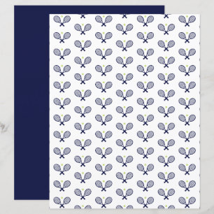 Minimalistisch Tennis Patroon Scrapbook Papier
