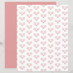 Minimalistisch Tennis Patroon Scrapbook Papier