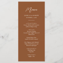 Minimalistisch Terra Cotta & Wit Eenvoudig Bruilof