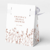 Minimalistisch Terracota Wildflower Vrijgezellenfe Bedankdoosjes (Achterkant)