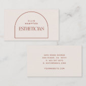 Minimalistisch terracotta Arch Beauty Esthetician  Visitekaartje (Voorkant / Achterkant)