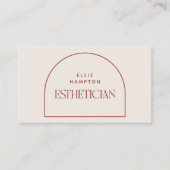 Minimalistisch terracotta Arch Beauty Esthetician  Visitekaartje (Voorkant)